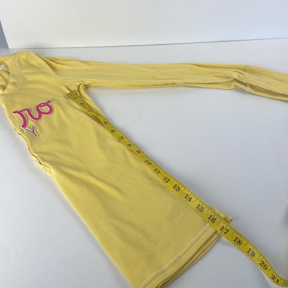 3/$15 Aerie yellow casual basic ribbed v neck long sleeve size medium - Picture 8 of 10
